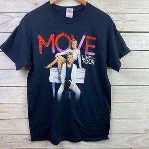DEREK HOUGH & JULIANNE Medium T shirt Move tee Live on Tour dance 2014